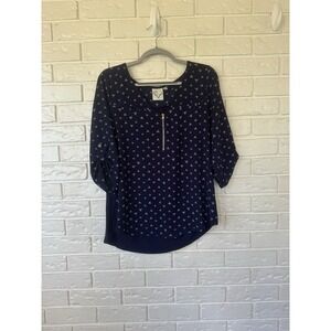 Janet Chung Women's Navy Top Size XL